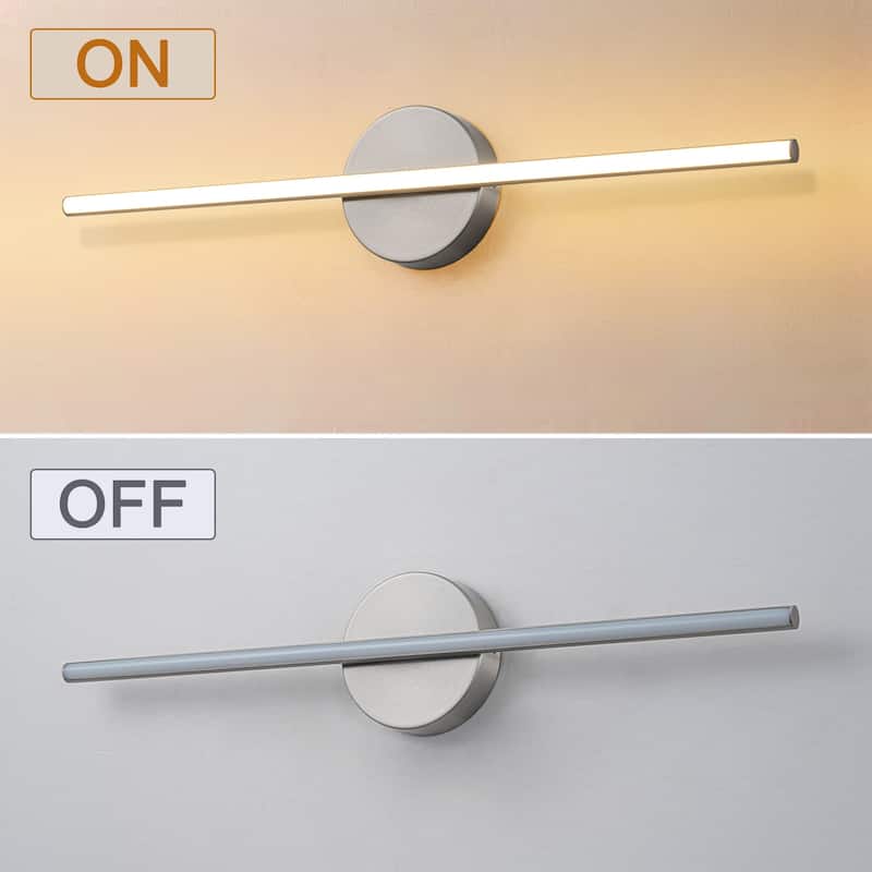 Modern 1-Light Dimmable LED Linear Bathroom Vanity Light