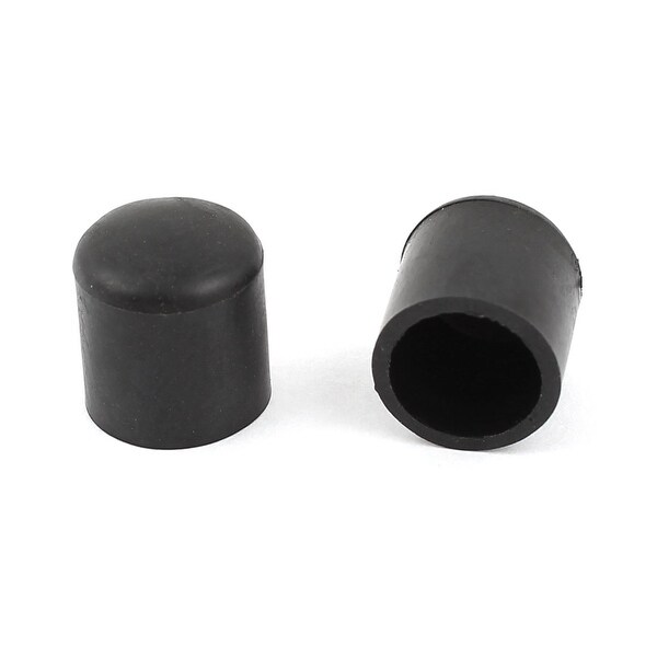 Unique Bargains 2 Pcs Antislip Rubber Round 10mm Dia Chair Foot Cover Table Furniture Leg Protector Balck