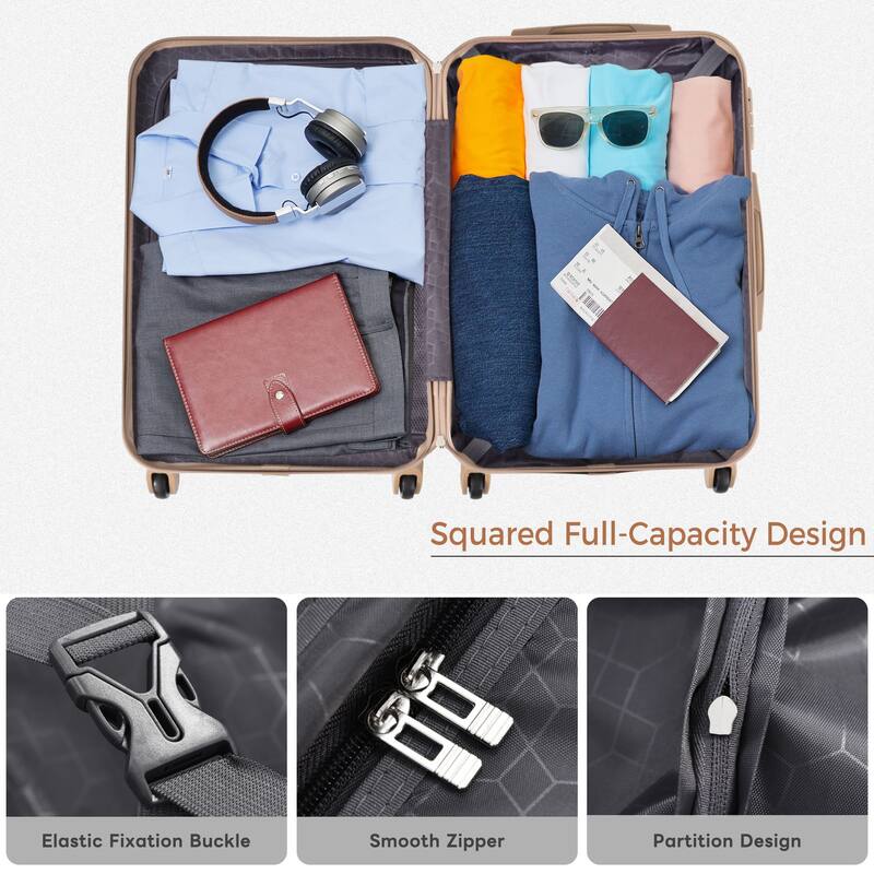 3PCS ABS Hardshell Luggage Sets with TSA Lock
