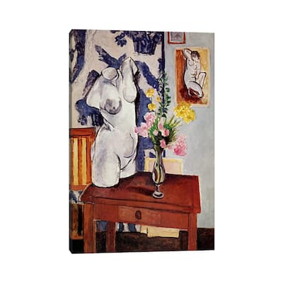 iCanvas "Plaster Torso and Bouquet of Flowers" by Henri Matisse Canvas Print