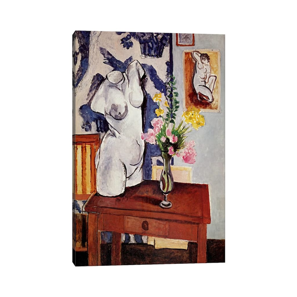 iCanvas "Plaster Torso and Bouquet of Flowers" by Henri Matisse Canvas Print