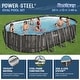 preview thumbnail 2 of 9, Bestway Power Steel 16' x 10' x 42" Rectangular Above Ground Swimming Pool Set