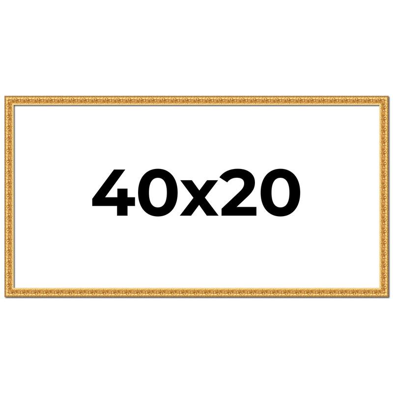40x20 Frame Gold Real Wood Picture Frame Width 1 inches | Interior