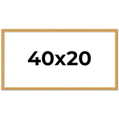 40x20 Frame Gold Real Wood Picture Frame Width 1 inches | Interior