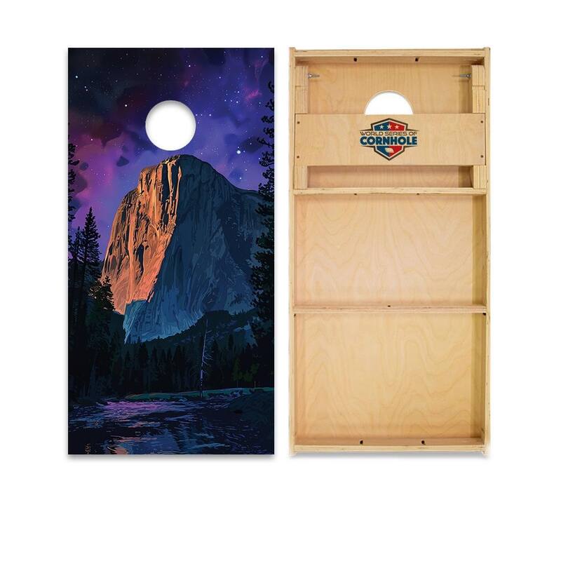 Yosemite National Park Regulation 2x4 Cornhole Board Set - Backyard - Include Case + LED Lights