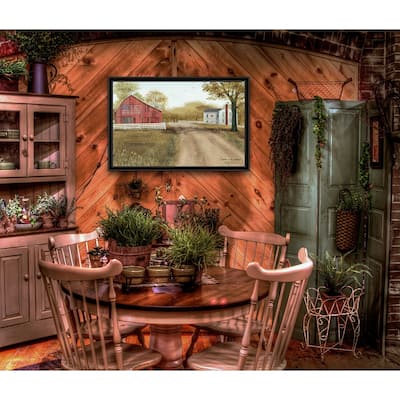 TrendyDecor4U Farmhouse "Summer in the Country" Framed Print Wall Art by Billy Jacobs