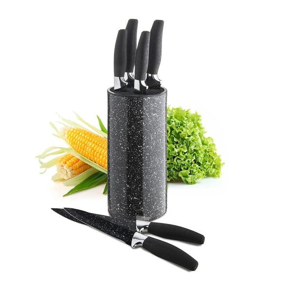New England Cutlery 7Pc Marble Finish Nonstick Knife Set - Black - Bed Bath  & Beyond - 22924215