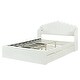 preview thumbnail 9 of 58, Full Platform Bed with Twin Trundle and 5 Storage Shelves, White Finish