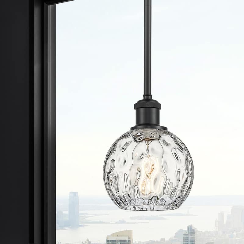 Innovations Lighting Athens Water Glass 1 Light 6" Mini Pendant