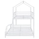 preview thumbnail 22 of 29, Twin-Full Bunk Bed with House-shaped Roof, Ladder and Guardrails