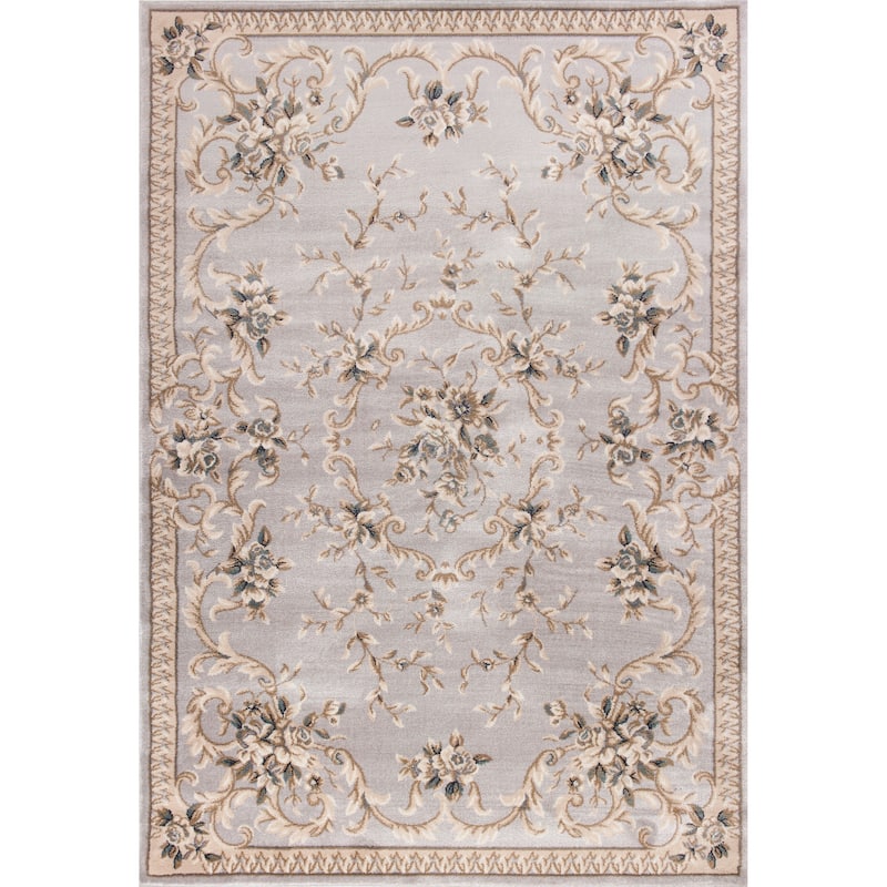Copper Grove Gmunden Classic Floral Area Rug - 3'3" x 5'3" - Light Grey