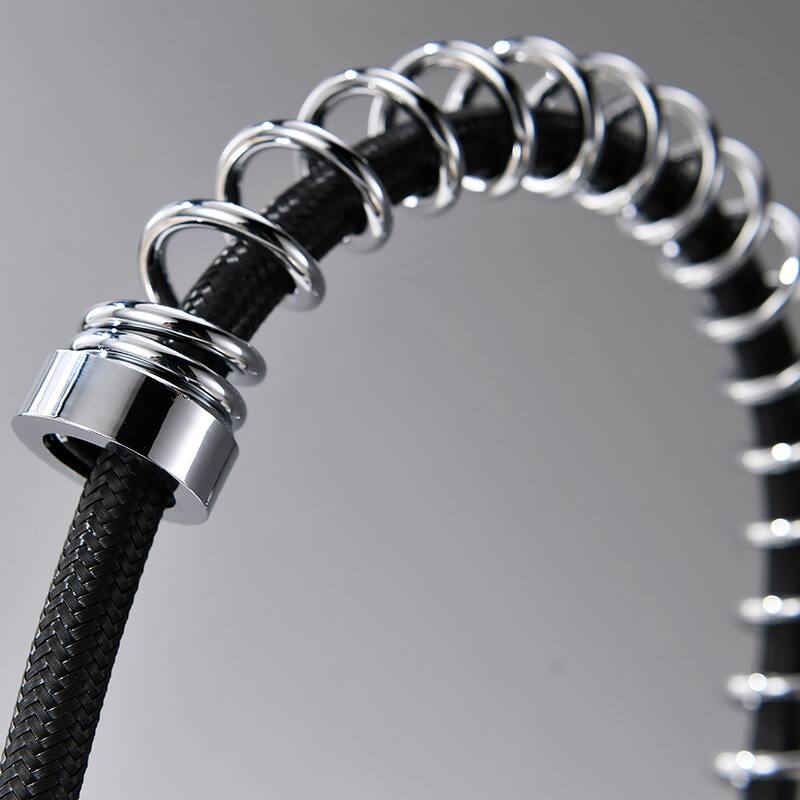 Single Handle Double-Spout High Arc Pull Down Kitchen Sink Faucet