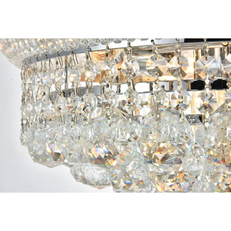 Somette Geneva 8-light 16-inch Flush-Mount Chandelier - 16 Inch