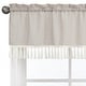 preview thumbnail 4 of 4, Boho Fringe Window Curtain Valance - Neutral Beige Tan Taupe Linen Tassel Macrame for Bohemian Woodland Farmhouse Botanical Leaf