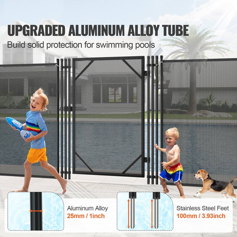 Removable Inground Pool Gate 4x2.5 FT for Child Safety and Security - 4 x 2.5 ft.
