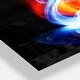 preview thumbnail 5 of 12, Designart 'Fire and Ice' Oversized Abstract Wall CLock