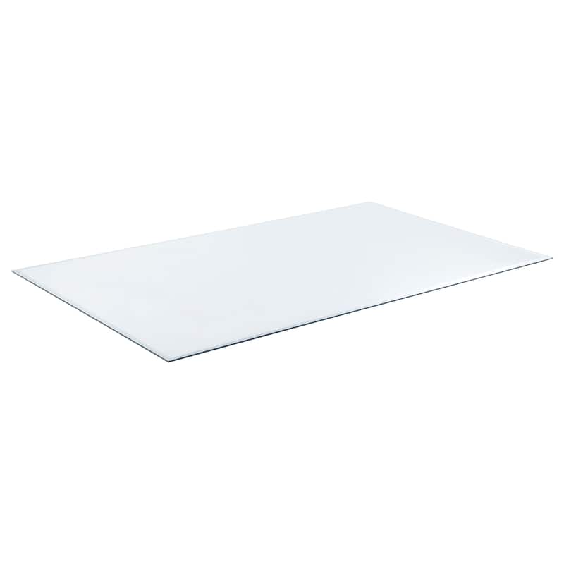 Rectangular Casual Clear Tempered Glass Top - 52x27-inch 6mm