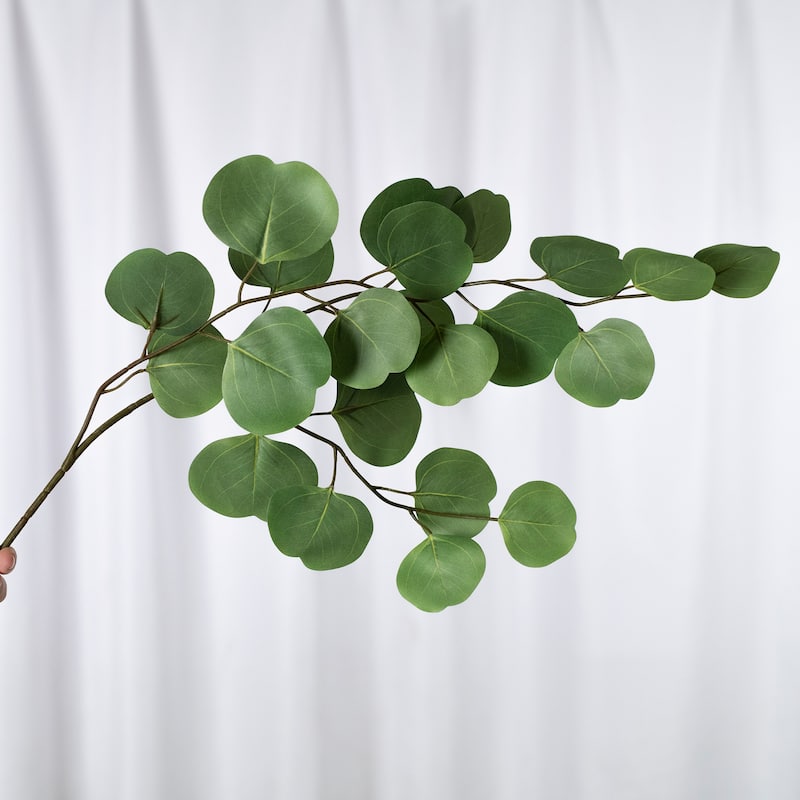 Green Artificial Eucalyptus Branch (1 Stem) - Green