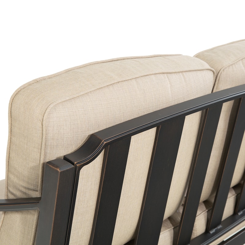 Patio Aluminum Lounge Sofa With Sunbrella Cushions