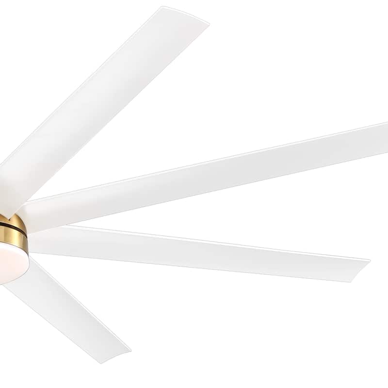 72-in Gold Large Indoor Ceiling Fan with Light Remote (8-Blade)