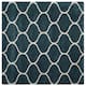 SAFAVIEH Hudson Shag Ogee Trellis 2-inch Thick Area Rug - 9' x 9' Square - Slate Blue/Ivory