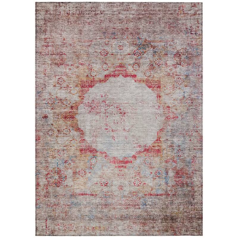HomeRoots Oriental Traditional Rectangle Outdoor Rug