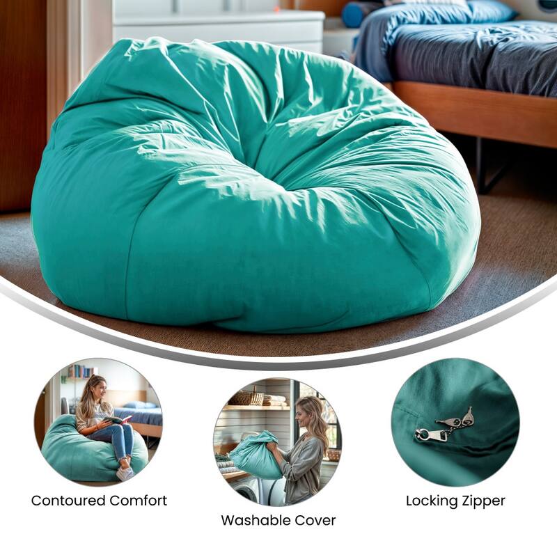 Oversized Refillable Bean Bag Chair for Kids and Adults