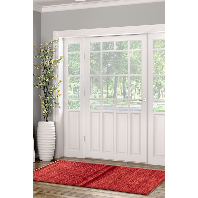 Pak Finest Gabbeh Red Rug 3'1" x 4'8" - 3'1 x 4'8