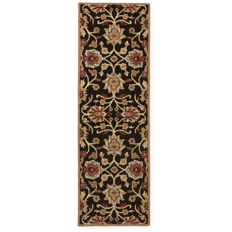 Patchway Handmade Classic Floral Wool Area Rug