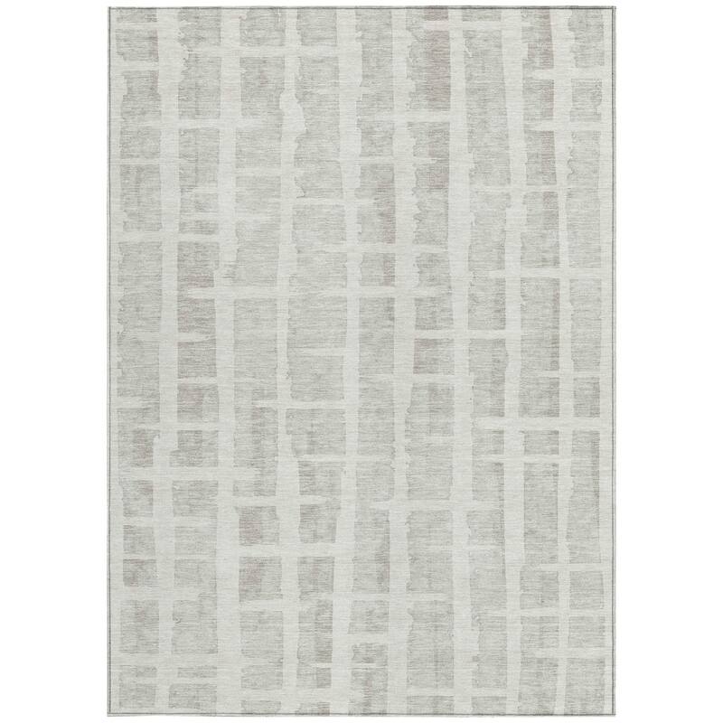 HomeRoots Striped Transitional Rectangle Outdoor Rug