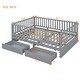 preview thumbnail 7 of 34, Full Daybed with Guardrails & Drawers - Space-Saving Design
