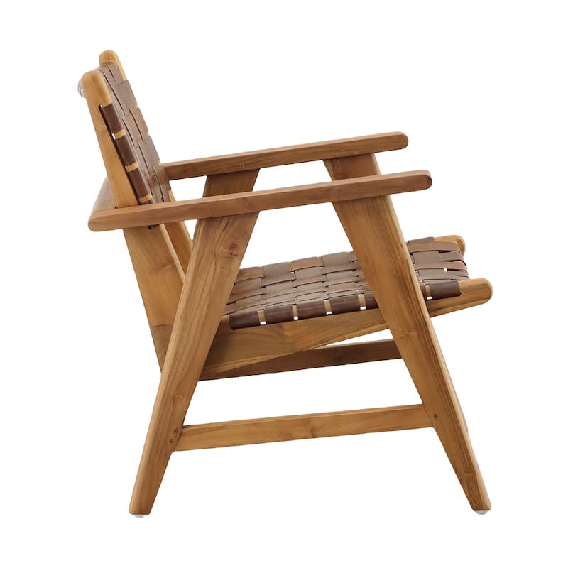 Seena Teak Upholstered Occasional Chair, Brown