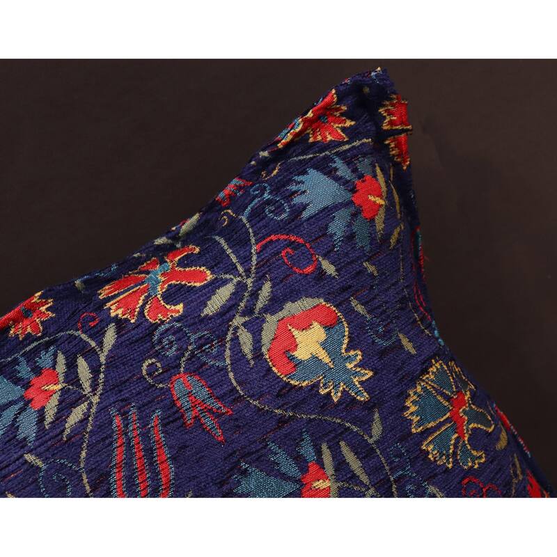 Carnation Fern Chenille Turkish Decorative Pillow