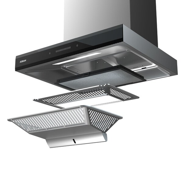 black glass cooker hood 100cm