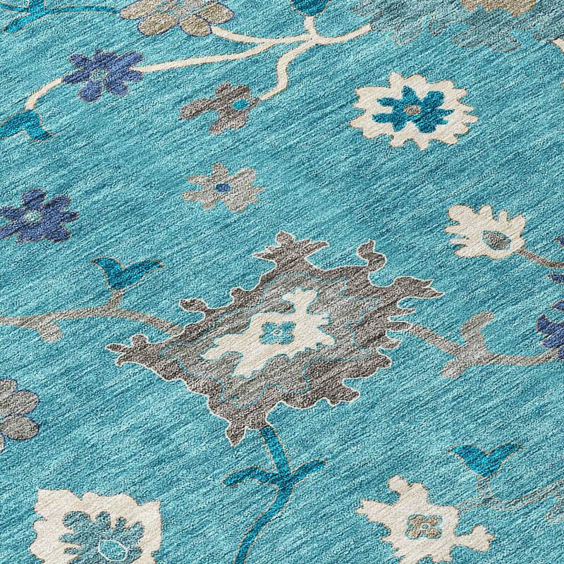 HomeRoots Floral Traditional Rectangle Outdoor Rug