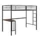 preview thumbnail 9 of 13, Multiple Functions Design Loft Bed with Built-in Desk, Ladder and Guardrails, Twin Size, Black