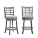 Option Antique Grey Finish-Grey Linen-Window Back