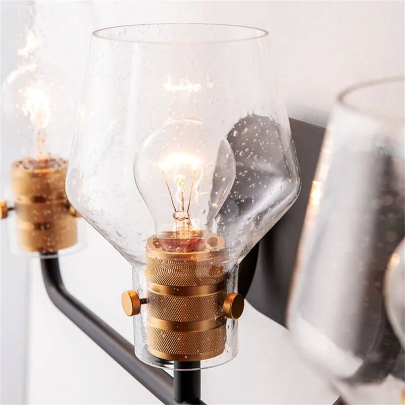 Dimmable Vanity Light with Clear Glass Shades