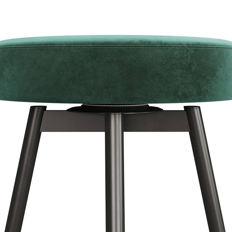 Middlebrook Designs Modern Faux Velvet Bar Stool (Set of 2)