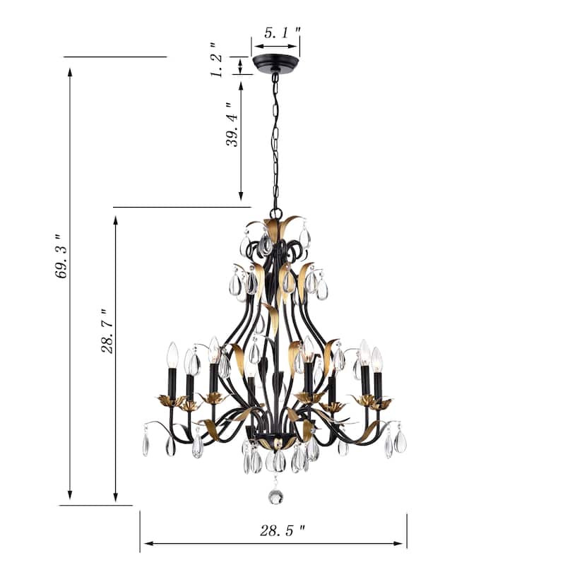 Adhafera 8 Light Candle Chandelier - S