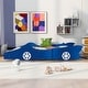 preview thumbnail 11 of 43, Race Car-Shaped Platform Bed with Wheels, Suitable for Kids and Young Children