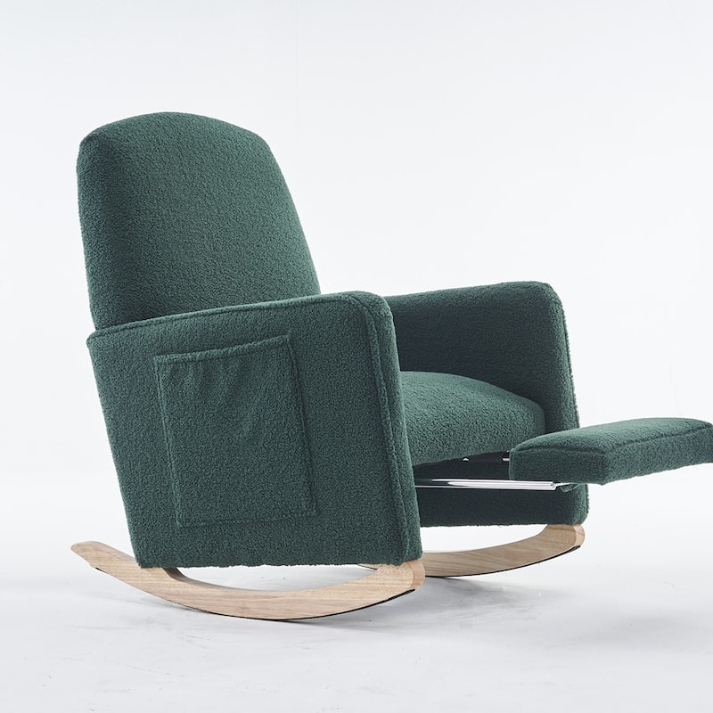 Rocking Chair With Adjustable Footrest