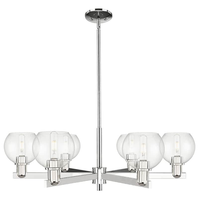 Innovations Lighting Endless Possibilities Arcadia - Athens - 6 Light 36" Stem Hung Chandelier - Clear/Polished Nickel