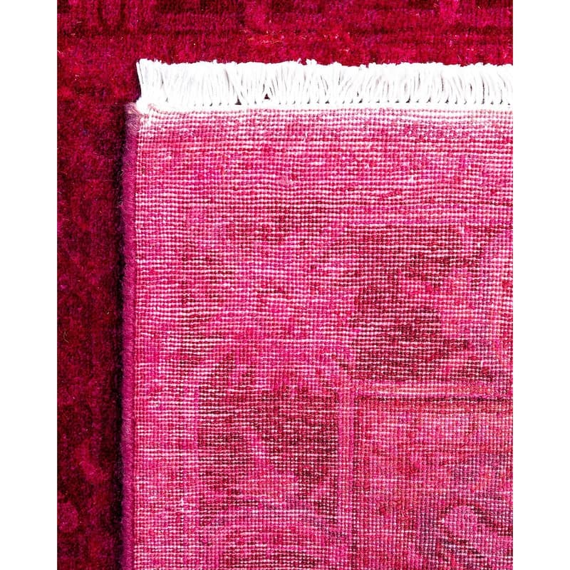 Fine Vibrance One-of-a-Kind Hand-Knotted Runner Rug - Pink, 2' 7" x 10' 9" - 2' 7" x 10' 9"