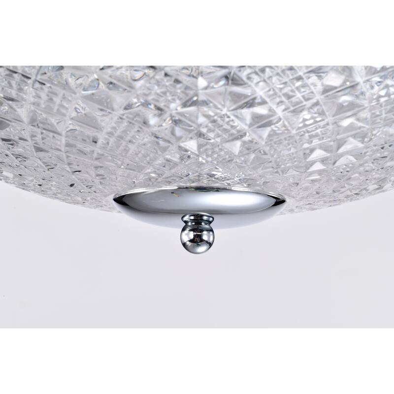 Callen 52 Inch Glam Style Chrome Finish Crystal Ceiling Fan 3 Light with Remote