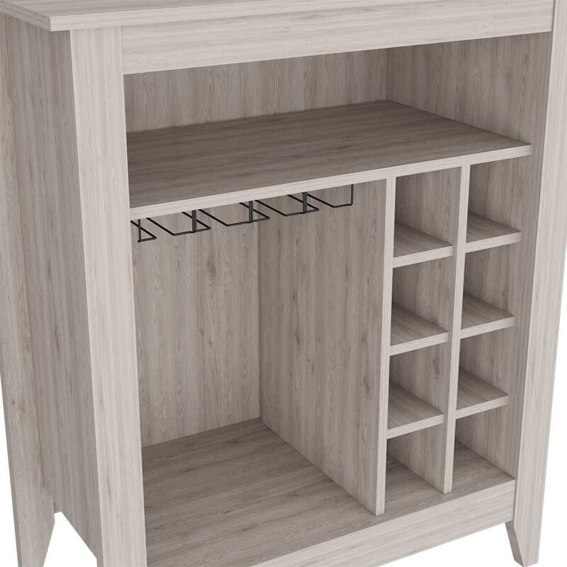 Bar Cabinet Castle With One Open Shelf And Six Wine Cubbies