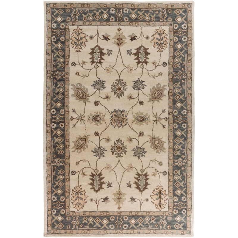Hand-Tufted Tring Border Wool Rug (3' x 5') - 3' x 5'