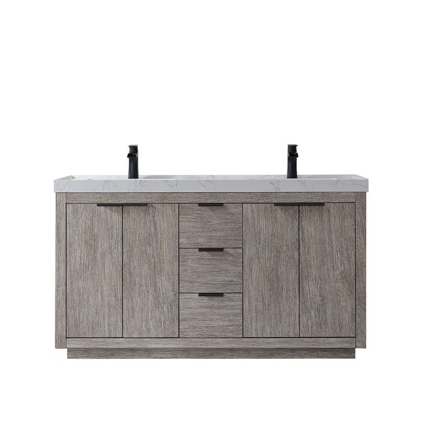 slide 2 of 29, Leiza 60" Bath Vanity with Countertop