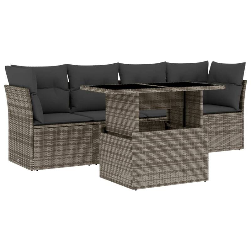 5-Piece Patio Sofa Set with Cushions