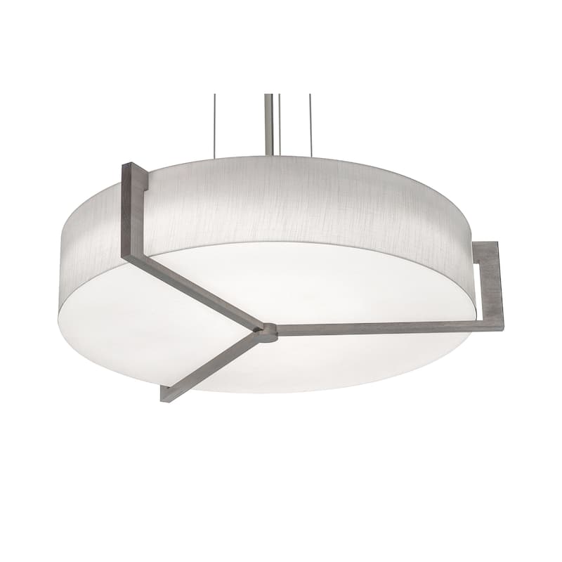 AFX Apex 27'' LED Pendant - Linen White/Weathered Grey